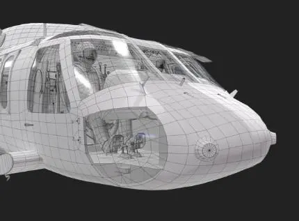 Modelo técnico de helicóptero
