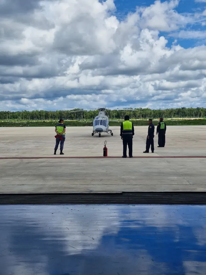 AW109SP: Apron testing