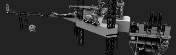 Modelo de plataforma petrolera offshore
